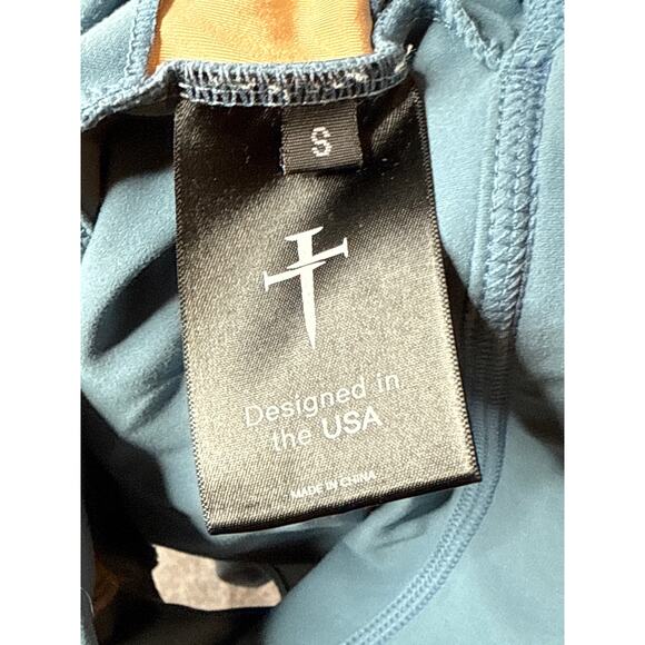 Three Nails Women's Scoop Neck Sports Bra Teal Blue Size Small - Picture 5 of 6